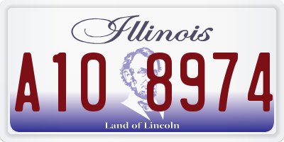 IL license plate A108974