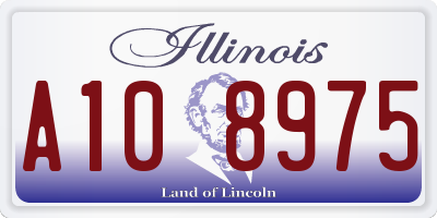 IL license plate A108975
