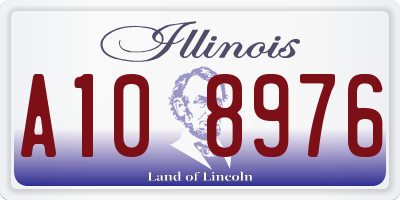 IL license plate A108976