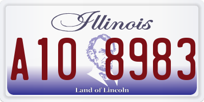 IL license plate A108983