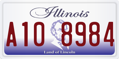 IL license plate A108984