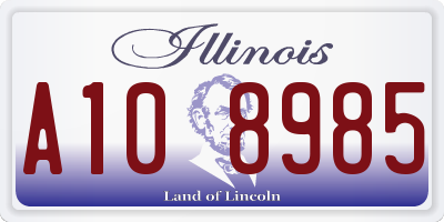 IL license plate A108985