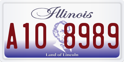 IL license plate A108989