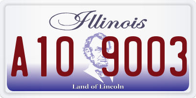 IL license plate A109003