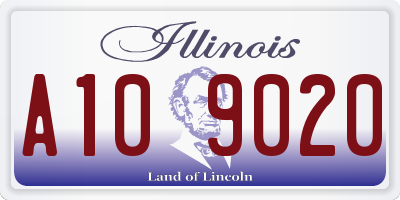IL license plate A109020