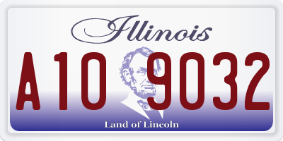 IL license plate A109032