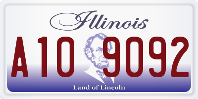 IL license plate A109092