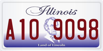 IL license plate A109098