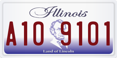 IL license plate A109101