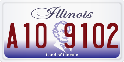 IL license plate A109102