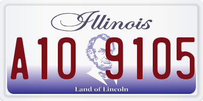 IL license plate A109105