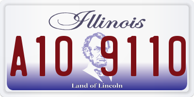 IL license plate A109110