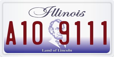 IL license plate A109111