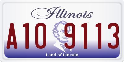 IL license plate A109113