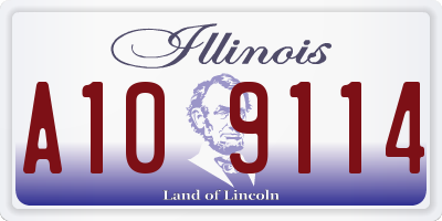 IL license plate A109114