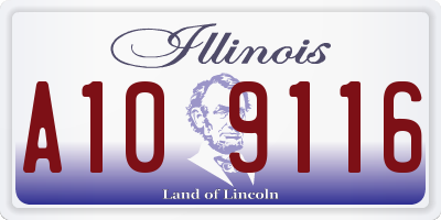 IL license plate A109116