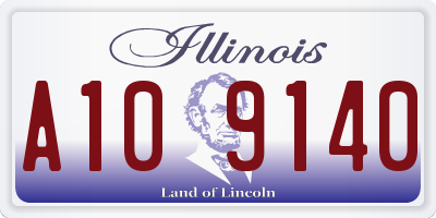 IL license plate A109140