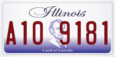IL license plate A109181