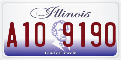 IL license plate A109190