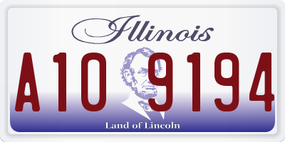 IL license plate A109194