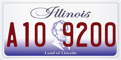 IL license plate A109200