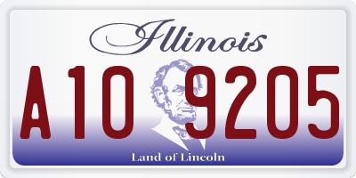 IL license plate A109205