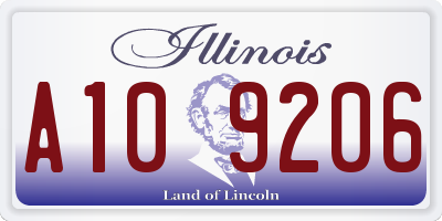 IL license plate A109206