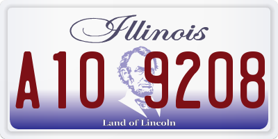 IL license plate A109208