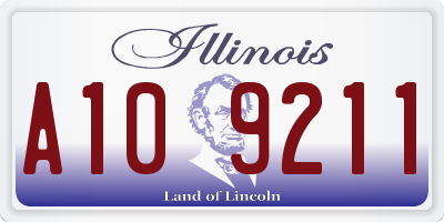 IL license plate A109211