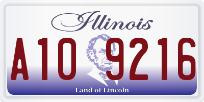 IL license plate A109216