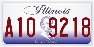 IL license plate A109218