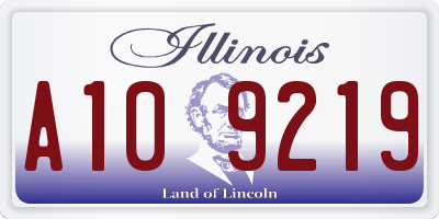 IL license plate A109219