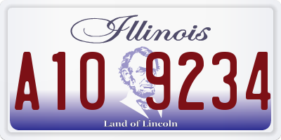 IL license plate A109234