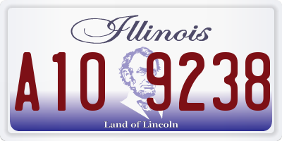 IL license plate A109238