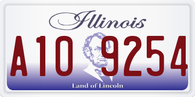 IL license plate A109254