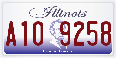 IL license plate A109258