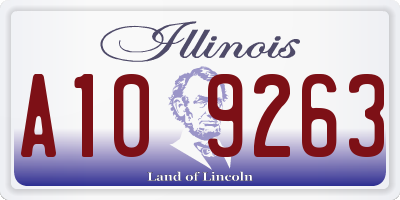 IL license plate A109263