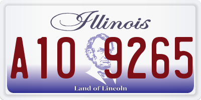 IL license plate A109265