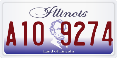 IL license plate A109274