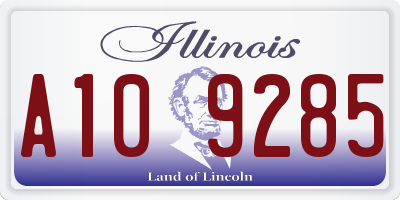 IL license plate A109285