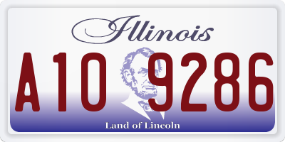 IL license plate A109286