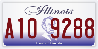 IL license plate A109288