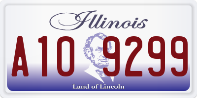 IL license plate A109299