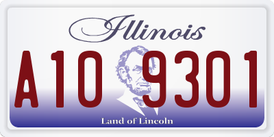 IL license plate A109301