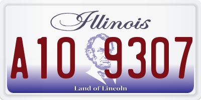 IL license plate A109307