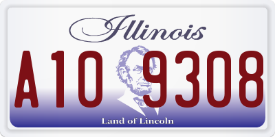 IL license plate A109308