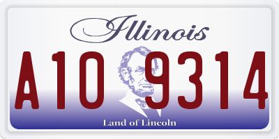 IL license plate A109314