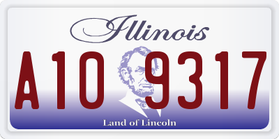 IL license plate A109317