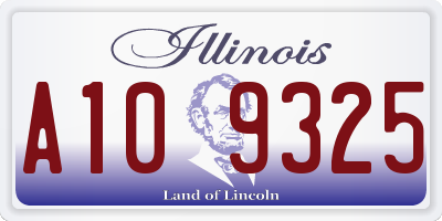 IL license plate A109325
