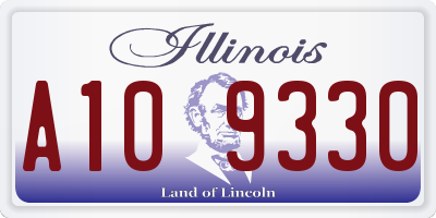 IL license plate A109330